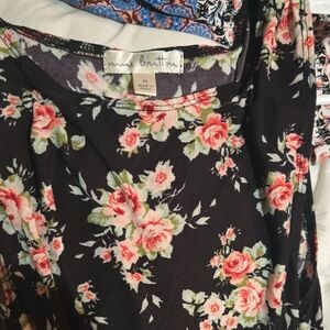 Nine Britton Floral Black Midi Dress